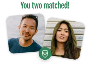 Example of a match between a asian woman and a asian man